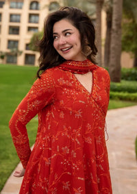 Embroidered Lawn Suit ( Maxi Style ) With Chiffon Dupatta | Ready To Wear