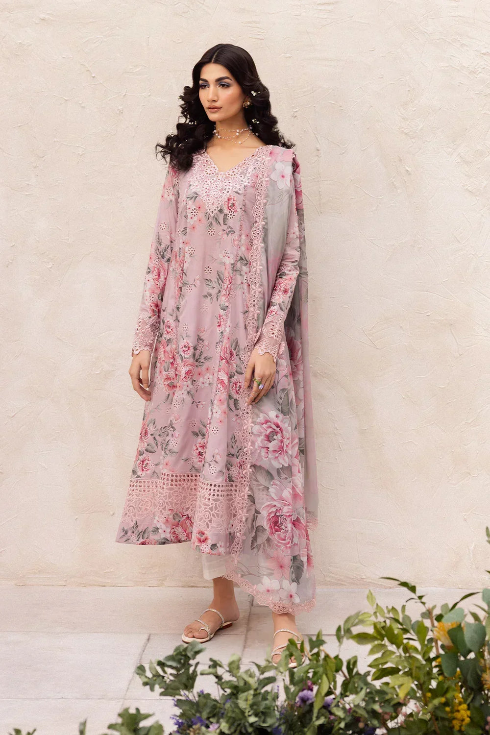 03-Piece Printed Lawn Suit With Embroidery | Ready To Wear