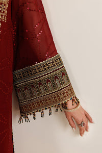 Red Sequined Chiffon Suit |Ready to Wear