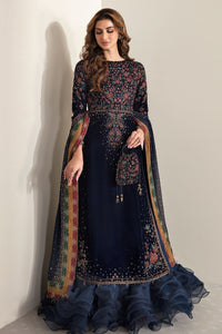 Navy Micro 9000 Velvet Embroidered Ready to Wear Festive Suit