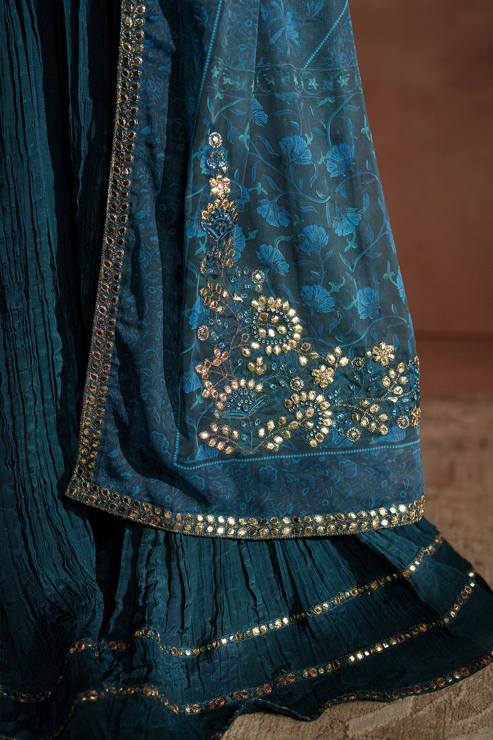 3  Piece Stitched Velvet Suit - Ready to  Wear