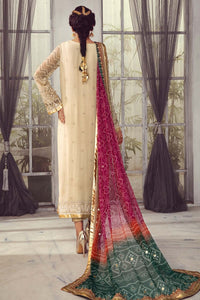 Beige Chiffon stitched with Addawork and Silk Dupatta |RTW