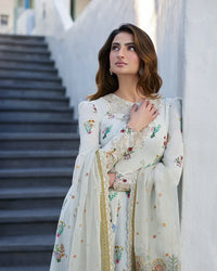 03-Piece Lawn Frock With Embroidery | Ready To Wear