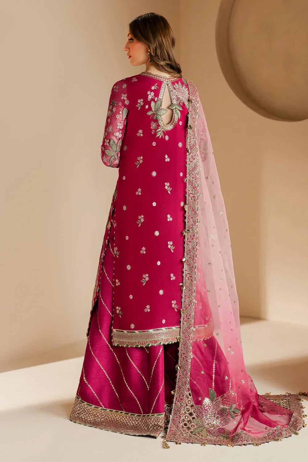 03-Piece Embroidered Chiffon Suit With Net DUpatta | Ready To Wear