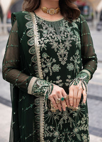 Dark Green Sequence Embroidered Semi Pure Chiffon Suit | Ready to Wear