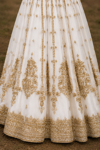 Off White Bridal Collection Net 3 Piece |  Read To Wear