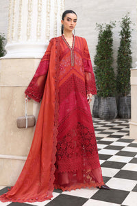 Rust Red Embroidered Chikankari Lawn Suit |Ready to Wear