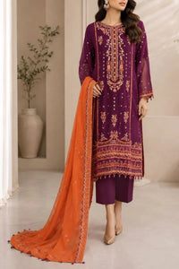 03-Piece Chiffon Suit With Embroidery | Ready To Wear