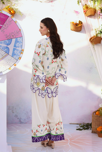 Off White Multi Embroidered Lawn Suit |Ready to Wear