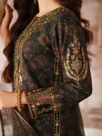 03-Piece Printed Lawn Suit With Heavy Embroidery - Ready To Wear