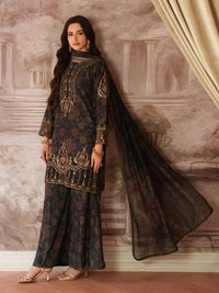 03-Piece Printed Lawn Suit With Heavy Embroidery - Ready To Wear
