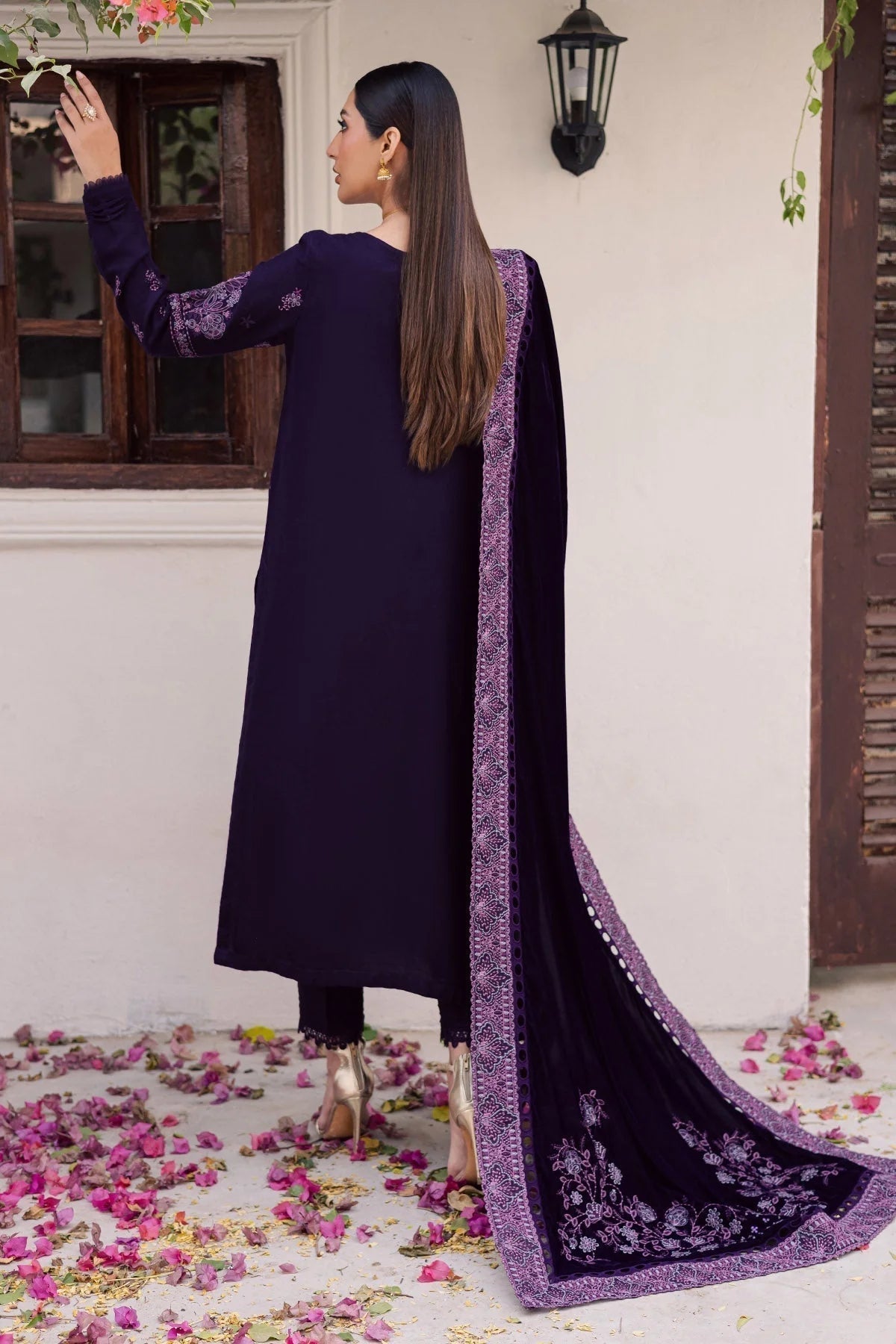 Spangle Velvet 3-Piece Suit | Ready to Wear