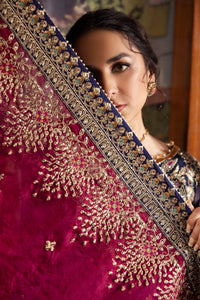 Royal Blue Heavy Embroidered Chiffon Suit with Adda Work |Ready to Wear