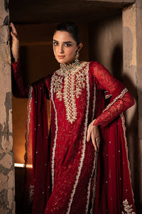 Maroon Sequence Chiffon Formal Suit | Ready To Wear