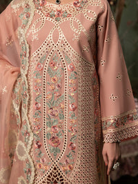 Blush Pink Embroidered Lawn Suit with Khaddi Net Dupatta | Ready to Wear