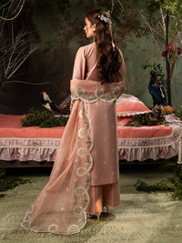 Blush Pink Embroidered Lawn Suit with Khaddi Net Dupatta | Ready to Wear