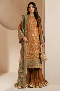 Mustard Embroidered Chiffon Suit | Ready to Wear