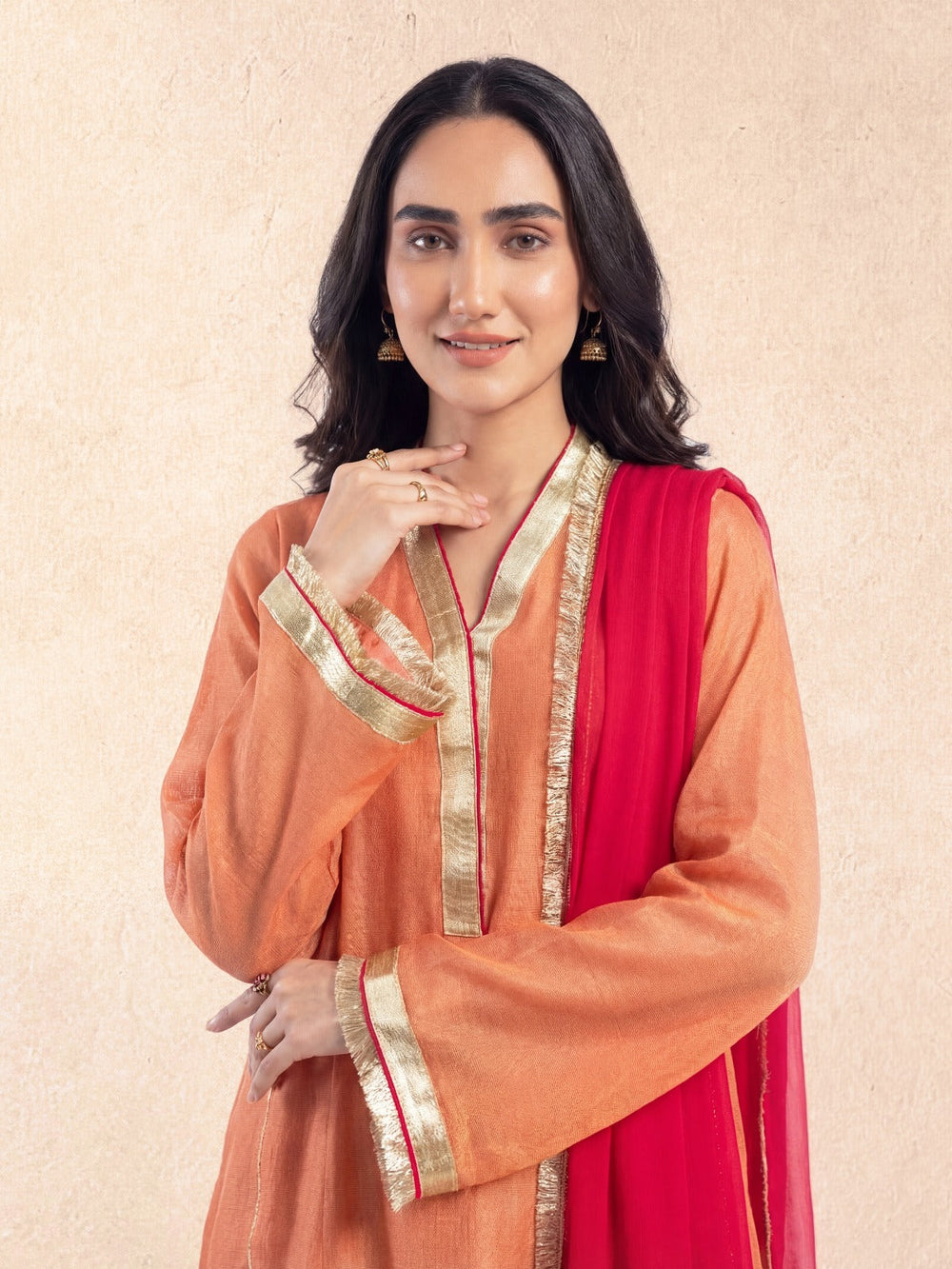 MISHRY - PEACH KURTA SET