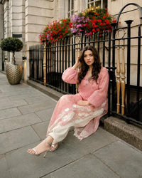 Blush Pink Sheesha Silk Embroidered Festive Suit | RTW