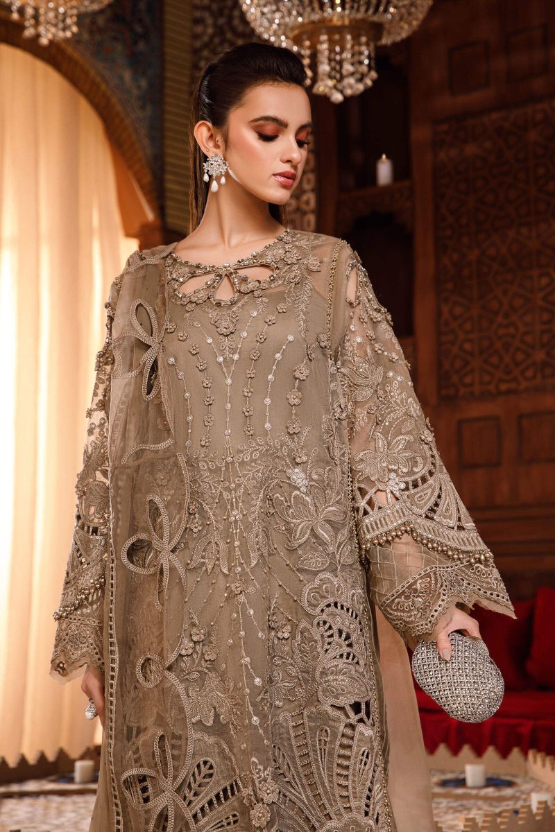 Embroidered Organza Suit with Silk Trouser | Ready to Wear